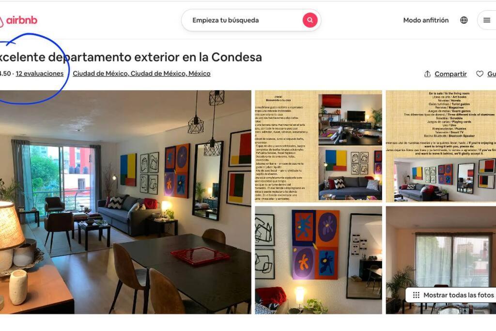 Апартаменты Excelente Departamento En La Condesa Мехико Экстерьер фото
